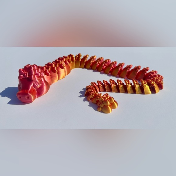 3D-printed "Flexi Diamond Dragon with heart - Picture 13 of 13